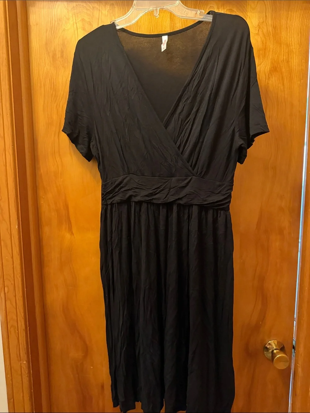 Women's Black Wrap-Style Dress